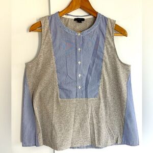 J.CREW mixed media sleeveless top (NWOT)